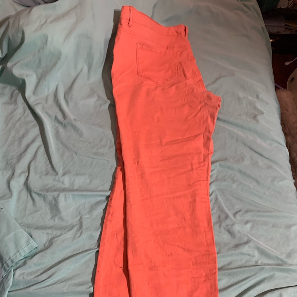 Mid rise peach toned jeans